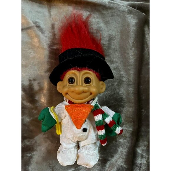 CHRISTMAS SNOWMAN - 5" Russ Troll Doll - NEW IN ORIGINAL BAG - Picture 1 of 14
